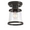 Westinghouse Fixture Ceiling Outdr SemiFlush-Mount 60W Emma Jane 7In Amb Brnz Clear Sd Glass 6113000 - alternate 4